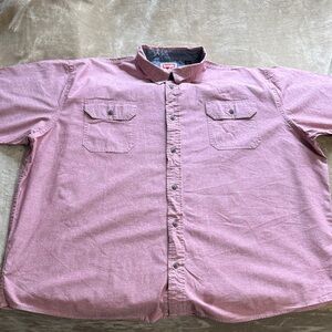 Wrangler Men's Casual Pink Button-Down Shirt